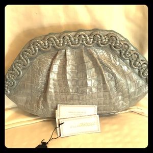 Beautiful Nancy Gonzalez ice blue croc bag NWT